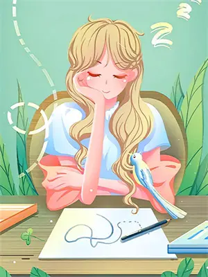 蓝玫瑰与困鸟